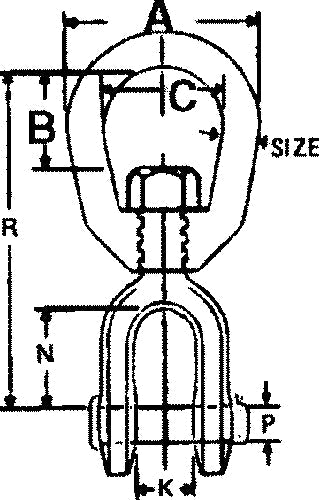 Jaw & Eye Swivel-Hot Dip Galvanized-3/4