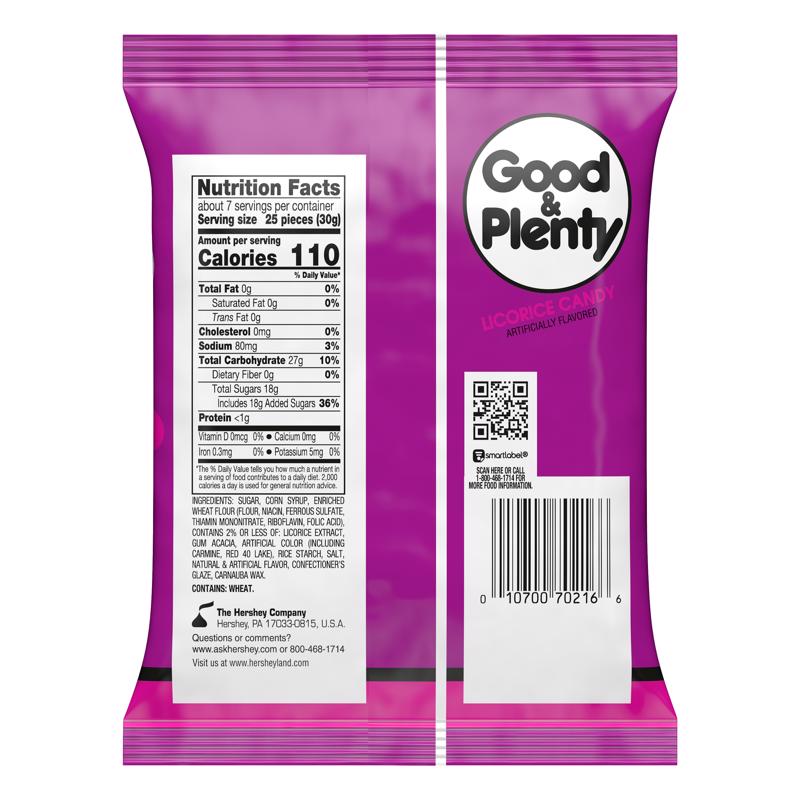 Good & Plenty Licorice Candy 7 oz, Pack of 12