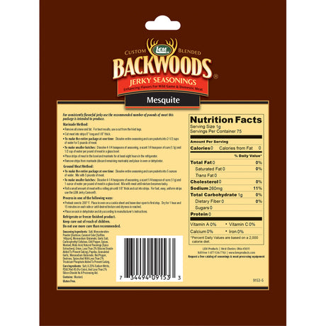 LEM Backwoods Mesquite Jerky Seasoning 3.65 oz Bagged, Pack of 6