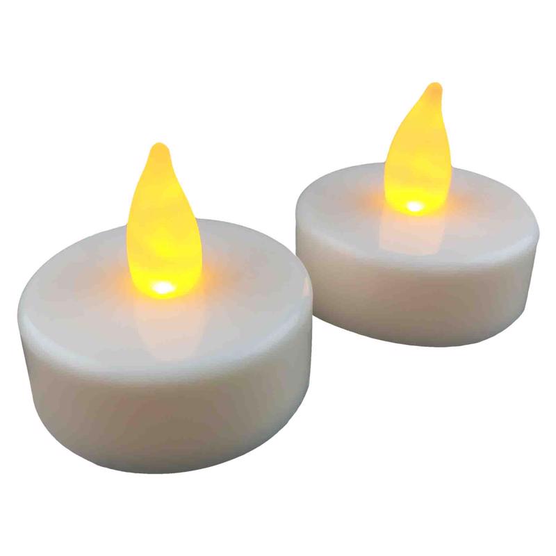 Magic Seasons White No Scent LED Flameless Tea Lights, Pack of 24