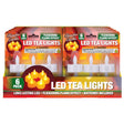 Magic Seasons White No Scent LED Flameless Tea Lights, Pack of 12