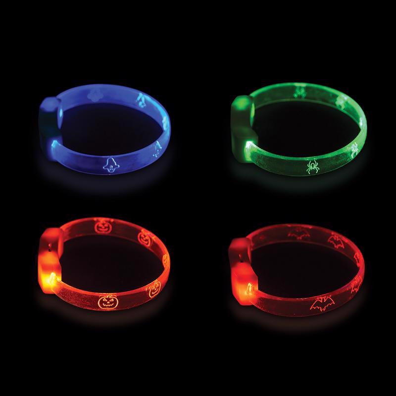 Magic Seasons Fun Flashers LED Halloween Light-Up Wristband 1 pk, Pack of 24