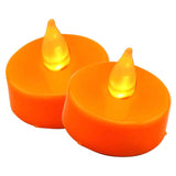 Magic Seasons Orange No Scent Flameless LED Tea Lights, Pack of 12