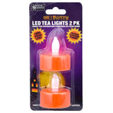 Magic Seasons Orange No Scent Flameless LED Tea Lights, Pack of 12