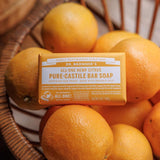 Dr. Bronner's Organic Orange Citrus Scent Pure-Castile Bar Soap 5 oz, Pack of 12