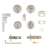 Kwikset 96900-424 Entry Knob and Single Cylinder Deadbolt, Knob Handle, Classic, Colonial, Traditional Design, Yes