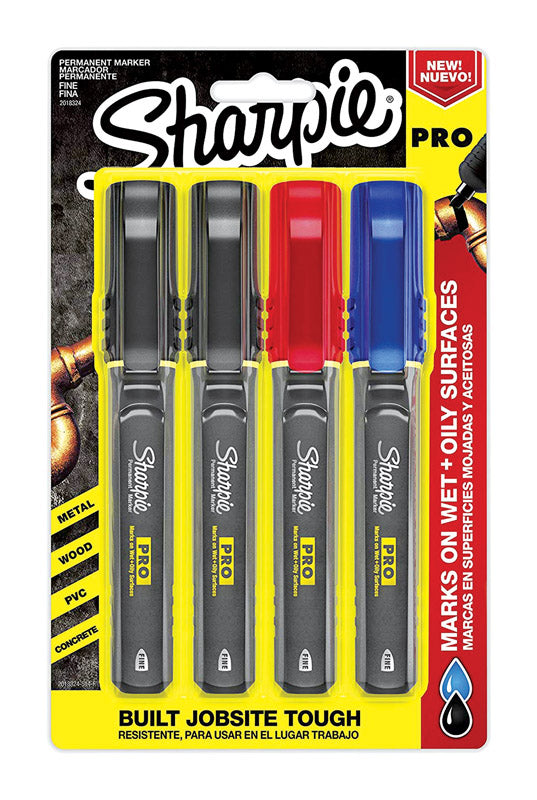 Sharpie PRO Assorted Fine Tip Permanent Marker 4 pk, Pack of 6
