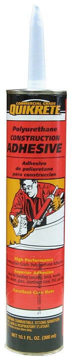 Quikrete 990212 Polyurethane Adhesive, Gray, 300 mL Cartridge, Pack of 12