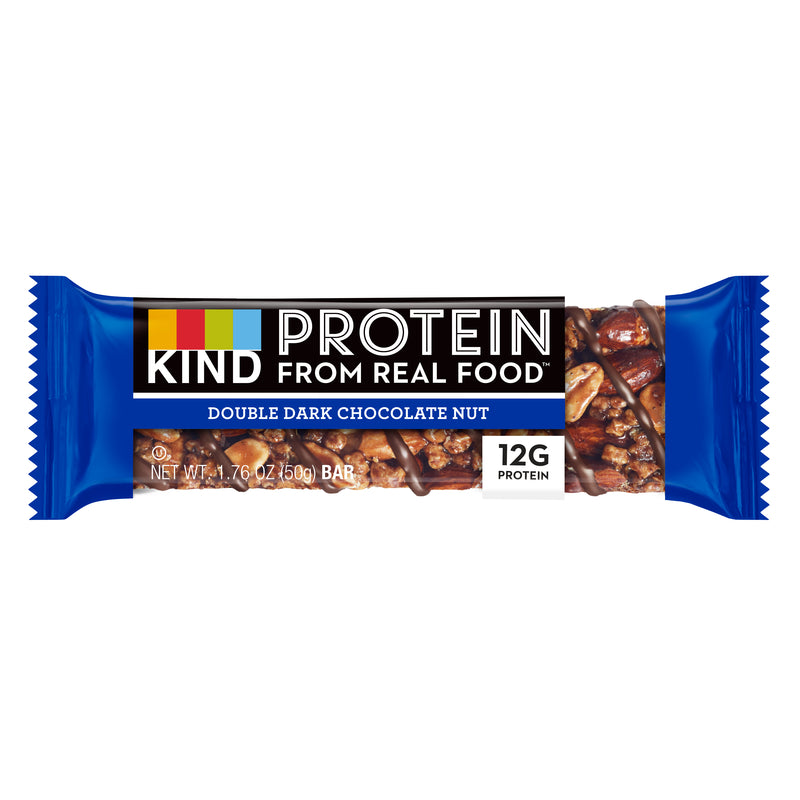 KIND Double Dark Chocolate Nut Energy Bar 1.8 oz Tube Bag, Pack of 12