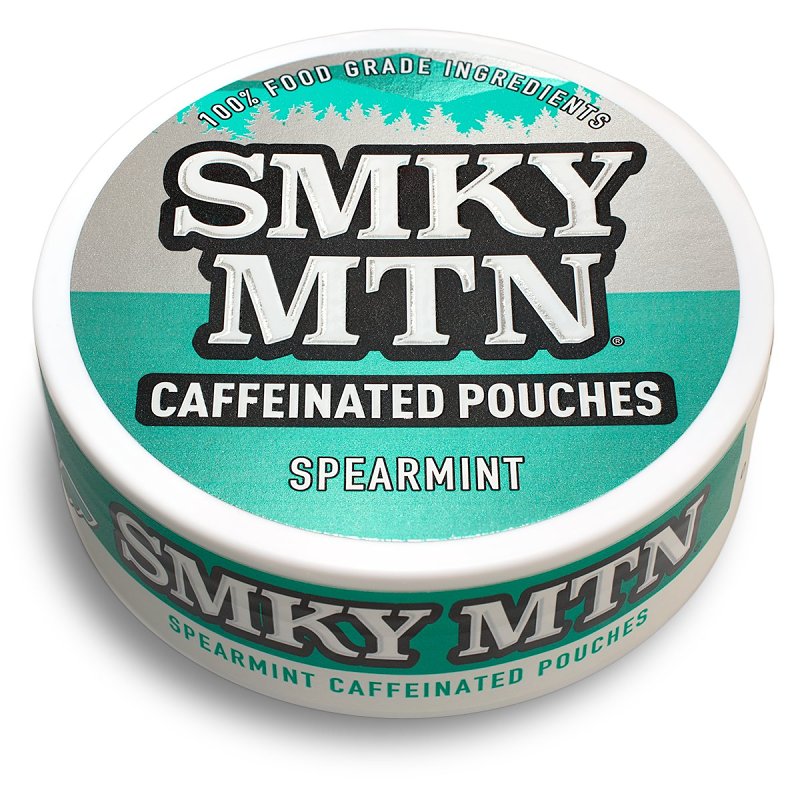Smokey Mountain 03790 Caffeinated Pouch, Spearmint, 15 Count, Can, Pack of 10