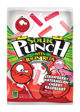 Sour Punch Bites Assorted Ragin' Reds Candy 5 oz, Pack of 12