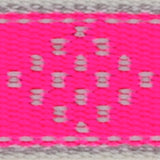 LupinePet Reflective Pink Diamond Nylon Dog Leash