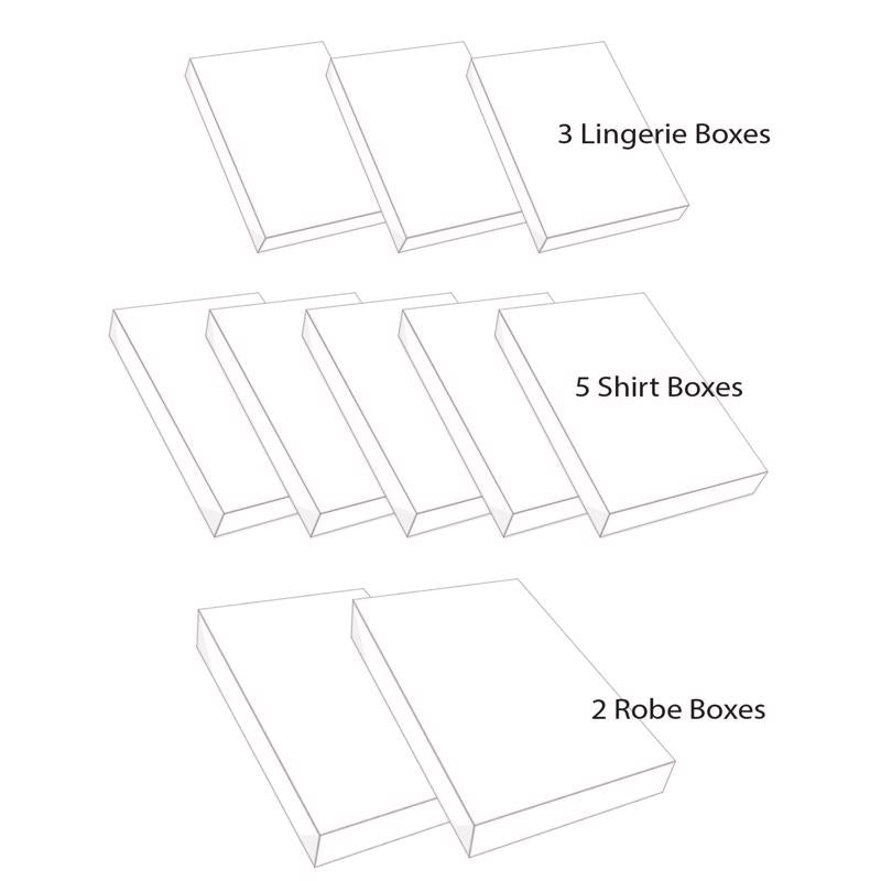Paper Images White Apparel Gift Box, Pack of 10