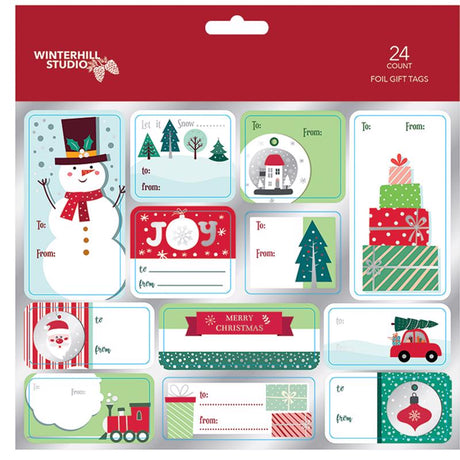 Paper Images Assorted Christmas Peel and Stick Gift Tags, Pack of 48
