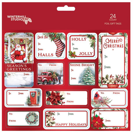 Paper Images Assorted Christmas Peel and Stick Gift Tags, Pack of 48