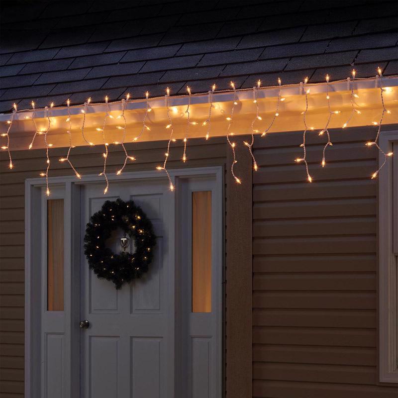 Celebrations Red Incandescent Mini Clear 100 ct Icicle Christmas Lights 5.67 ft., Pack of 12