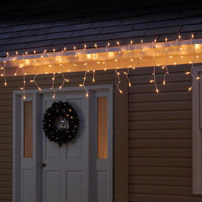 Celebrations Red Incandescent Mini Clear 100 ct Icicle Christmas Lights 5.67 ft., Pack of 12