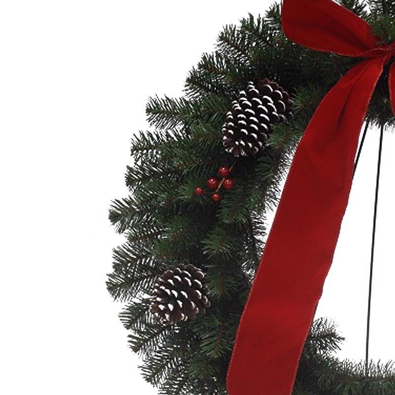 Holiday Bright Lights 30 in. D Memorial Christmas Wreath, Pack of 4