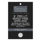 Celebrations Platinum 14 in. D X 9 ft. L LED Prelit Multicolored Mixed Pine Christmas Garland