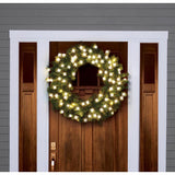 Celebrations Platinum 36 in. D LED Prelit Warm White Mixed Pine Christmas Wreath