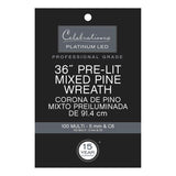 Celebrations Platinum 36 in. D LED Prelit Multicolored Mixed Pine Christmas Wreath