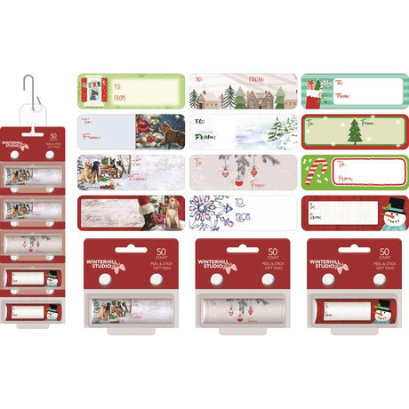 Paper Images Assorted Peel N Stick Roll Holiday Gift Tags, Pack of 50