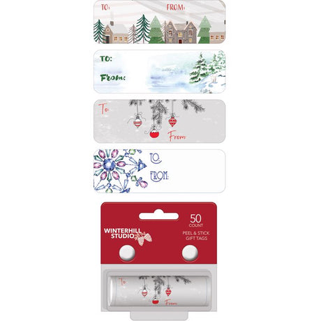 Paper Images Assorted Peel N Stick Roll Holiday Gift Tags, Pack of 50