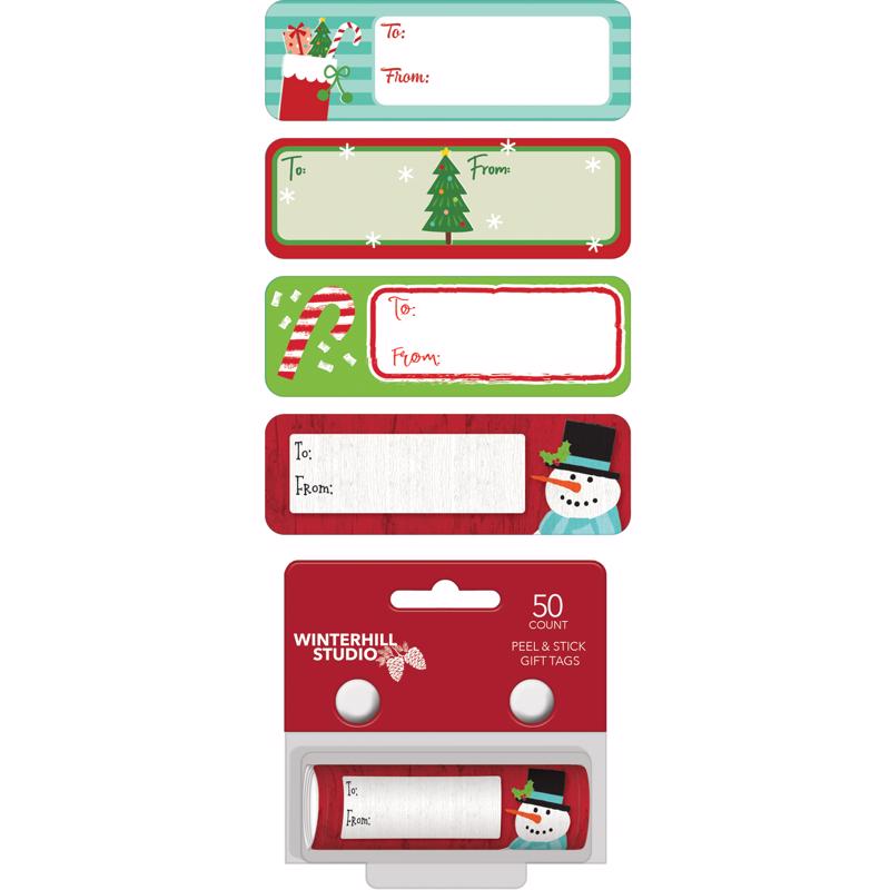 Paper Images Assorted Peel N Stick Roll Holiday Gift Tags, Pack of 50 ...