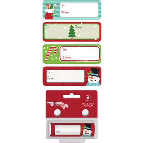 Paper Images Assorted Peel N Stick Roll Holiday Gift Tags, Pack of 50