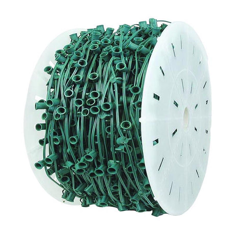 Holiday Bright Lights LED C7 String Socket Light Cord on Reel 1000 ft.