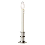 Celestial Lights LED Bushed Nickel Battery Operated Taper Window Candle 13 in.