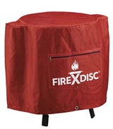 Firedisc TCGFDCR Universal Grill Cover, 24 in W, 22 in D, 24 in H, 1680D Oxford, Fireman Red