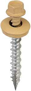 Acorn International SW-MW15MT250 Screw, #9 Thread, Mocha Tan, Hex Drive, Self-Tapping, Type 17 Point, 250/BAG