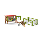 Schleich Farm World Rabbit Hutch Toy Set 8 pc, Pack of 2