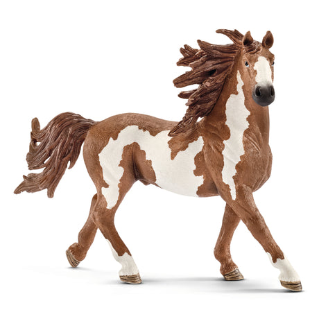 Schleich Farm World Pinto Stallion Toy Brown/White, Pack of 5