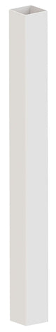 RDI 61109087 Post Sleeve, 39 in L Nominal, 4 in W Nominal, White