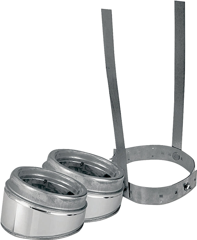 Selkirk 208206 Type HT Insulated Elbow Kit, Includes: (2) 15 deg Elbows, (1) Interior Resupport