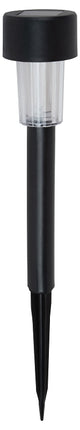 Boston Harbor 26077 Solar Stake Light, NI-Mh Battery, Button Cell Battery, 1-Lamp, Plastic Fixture, Black