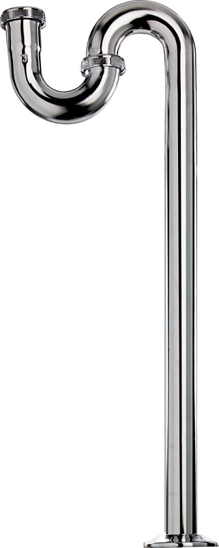 Plumb Pak PP250CP S-Trap with Flange, 1-1/2 in, Flanged, Brass, Chrome-Plated