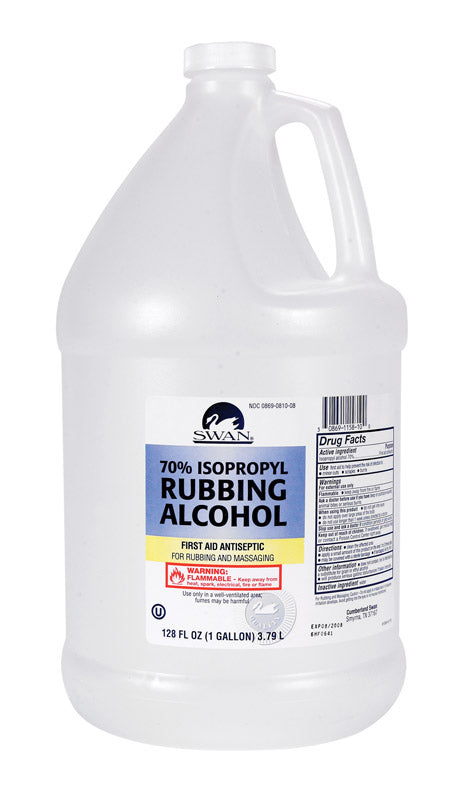 Swan 70% Isopropyl Rubbing Alcohol 1 gal 1 pk, Pack of 4