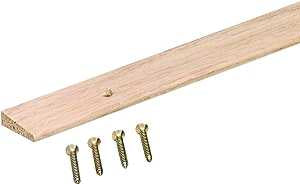 M-D 85472 Floor Edge Reducer, 36 in L, 1 in W, Hardwood, Unfinished, Pack of 6