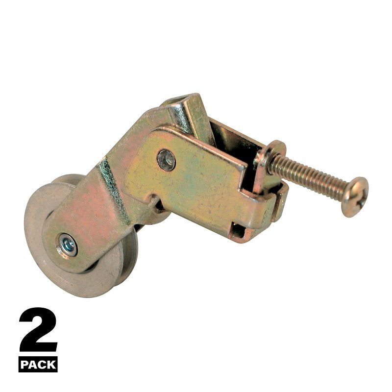 Prime-Line B 656 Adjustable Center Grooved Roller Assembly, 1 in Dia Roller, 1/4 in W Roller, Steel Roller, 7/16 in W