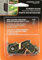 Prime-Line B 656 Adjustable Center Grooved Roller Assembly, 1 in Dia Roller, 1/4 in W Roller, Steel Roller, 7/16 in W