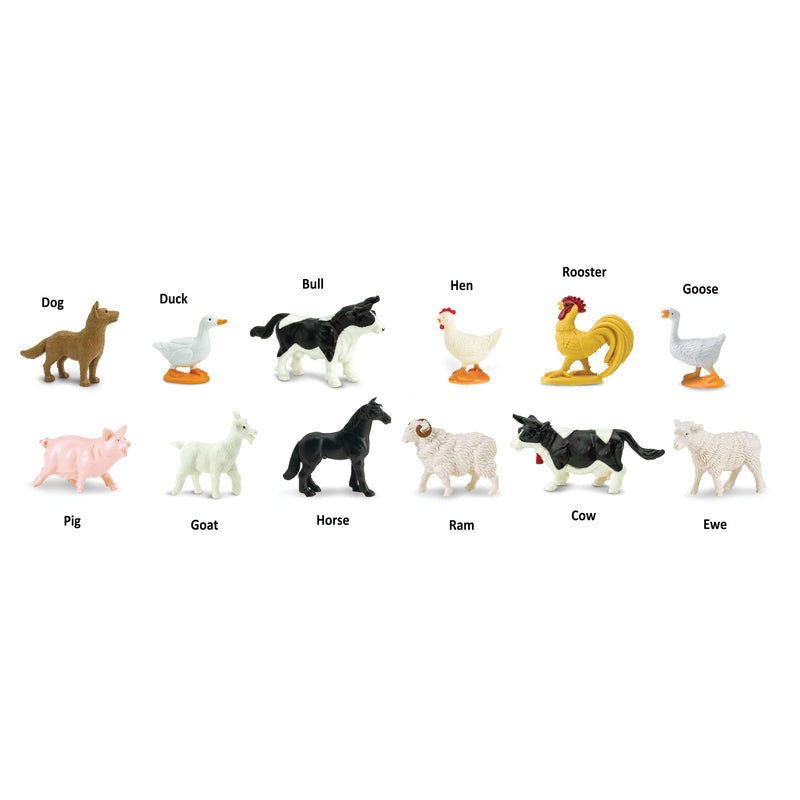 Safari Ltd. Toobs Farm Toys Assorted 12 pc