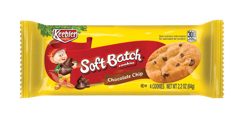 Keebler Soft Batch Chocolate Chip Cookies 2.2 oz Pouch, Pack of 12