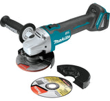 Makita XAG04Z Cut-Off/Angle Grinder, Tool Only, 18 V, 5/8-11 Spindle, 5 in Dia Wheel, 8500 rpm Speed