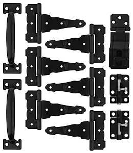 National Hardware N166-006 Shed Kit, Steel, Black, 11-Piece