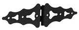 National Hardware N166-011 Ornamental S-Hinge, 6 in W Gate Leaf, 3/32 in Thick Gate Leaf, 6 in W Frame Leaf, Steel