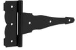 National Hardware N166-012 Decorative T-Hinge, 10 in W Gate Leaf, 1/8 in Thick Gate Leaf, 1/8 in Thick Frame Leaf, Steel