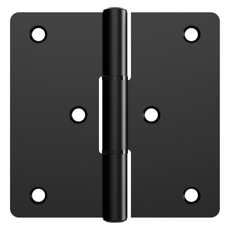 National Hardware N166-024 Modern Square Gate Hinge, 4-1/2 in H Gate Leaf, 4-19/32 in W Gate Leaf, Steel, Black